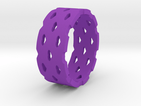 Heart Ring  in Purple Processed Versatile Plastic
