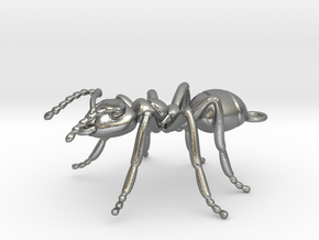 Ant Pendant in Natural Silver