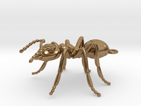 Ant Pendant in Natural Brass