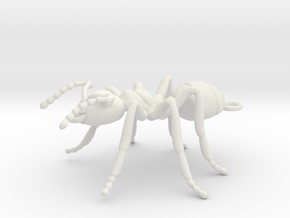 Ant Pendant in White Natural Versatile Plastic