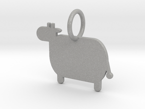 Cow Keychain in Aluminum