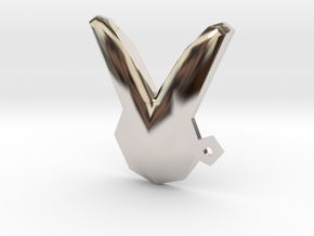 Dva's Keychain Bunny in Rhodium Plated Brass