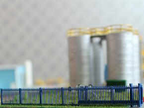 N Scale Modern Fence Set in Smooth Fine Detail Plastic