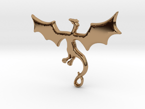 Dragon Pendant in Polished Brass
