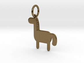 Horse Keychain in Natural Bronze