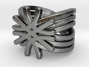 Quantum Wave Ring in Polished Silver