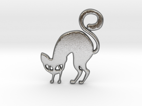 Halloween Cat in Natural Silver