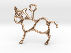 Horse Pendant in 14k Rose Gold Plated Brass