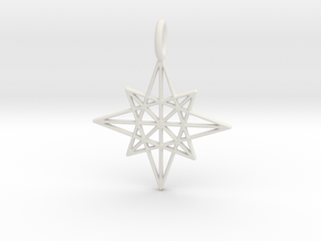 The Star Pendant in White Natural Versatile Plastic