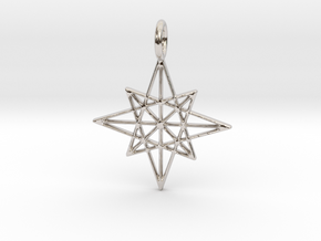 The Star Pendant in Rhodium Plated Brass