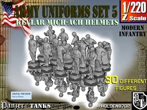 1-220 Army Modern Uniforms Set5 in Tan Fine Detail Plastic