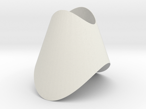 Pendant-ConeOvalCut in White Natural Versatile Plastic