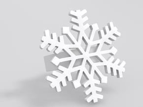 Snowflake Ring Size 7 in White Natural Versatile Plastic