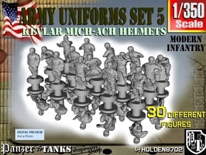 1-350 Army Modern Uniforms Set5 in Tan Fine Detail Plastic