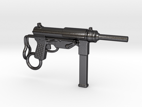 Submachine Gun M3 in Polished and Bronzed Black Steel