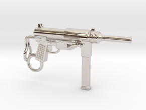 Submachine Gun M3 in Rhodium Plated Brass