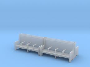 Bench type C - 1:87 scale 4 Pcs set  in Tan Fine Detail Plastic