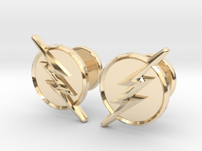 Flash Cufflinks in 14k Gold Plated Brass