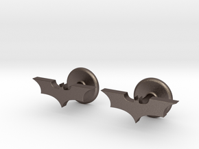 Dark Knight Cufflinks in Polished Bronzed Silver Steel
