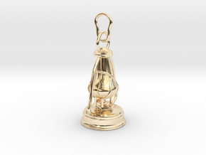Kerosene lamp - pendant in 14k Gold Plated Brass