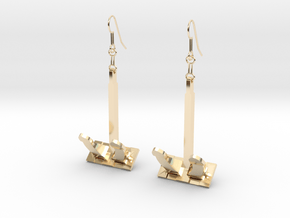 Anchor earrings in 14k Gold Plated Brass