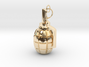 F1 granade pendant in 14k Gold Plated Brass