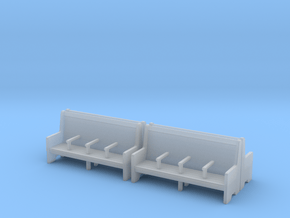 Bench type C - 00 ( 1:76 scale ) 4 Pcs set in Tan Fine Detail Plastic