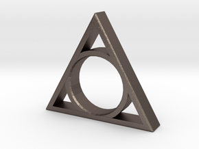 Prime Ring - Triangle in Polished Bronzed Silver Steel