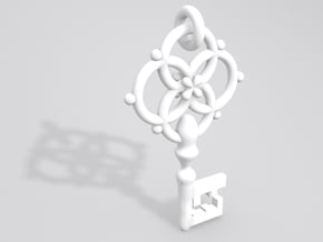 Old Necklace Pendant in White Natural Versatile Plastic
