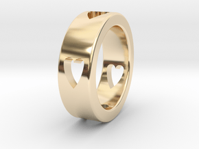 LOVE RING Size-11 in 14k Gold Plated Brass