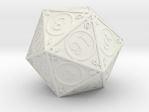 D20 Dakin in White Natural Versatile Plastic