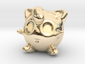 Jigglypuff in 14k Gold Plated Brass