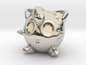 Jigglypuff in Rhodium Plated Brass