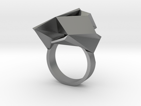 Spaceship Ring v2 Size 7 in Natural Silver