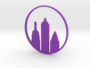 New York Pendant in Purple Processed Versatile Plastic