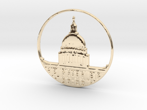 Washington DC Pendant in 14k Gold Plated Brass