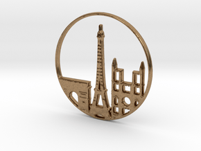 Paris Pendant in Natural Brass