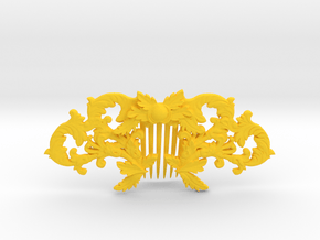 Hair Comb in Yellow Processed Versatile Plastic