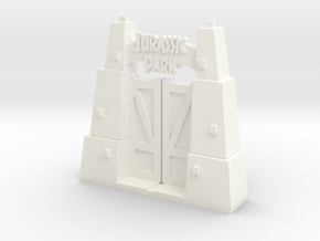 Jurassic Park Gate in White Processed Versatile Plastic