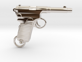 Frommer Gun 1910 in Rhodium Plated Brass