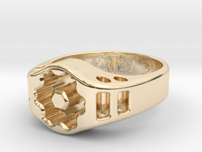US12.5 Ring XIX: Tritium (Silver) in 14k Gold Plated Brass