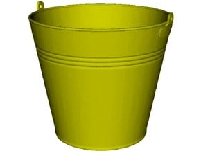 1/18 scale metal bucket x 1 in Smooth Fine Detail Plastic