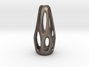 Cylinder in Polished Bronzed Silver Steel