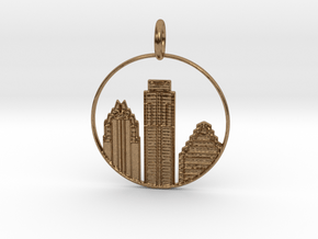 Austin Pendant With Loop in Natural Brass