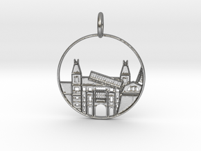 Amsterdam Pendant with Loop in Natural Silver