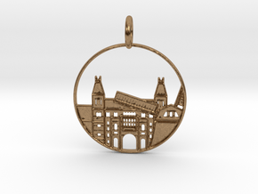 Amsterdam Pendant with Loop in Natural Brass