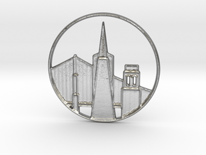 San Francisco Pendant in Natural Silver