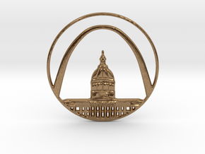 St. Louis Pendant in Natural Brass