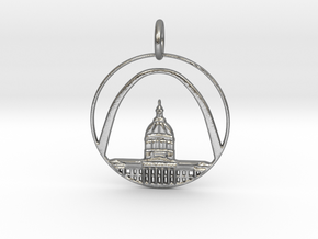 St. Louis Pendant With Loop in Natural Silver