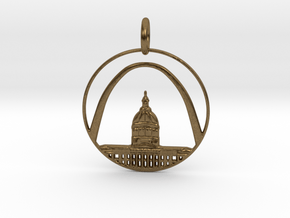 St. Louis Pendant With Loop in Natural Bronze
